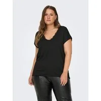 ONLY CARMAKOMA T-Shirt CARMOSTER S/S LACE V-NECK TOP JRS