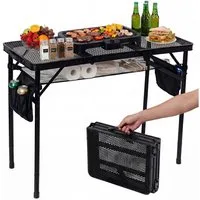 SEHAUSEU Campingtisch klappbar Klapptisch höhenverstellbarer Grilltisch
