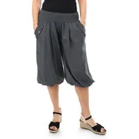 malito more than fashion Caprihose malito Damen Pumphose Capri 23286P kurze low waist Aladinhose Caprihose in Unifarben Einheitsgröße
