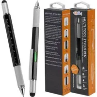TwitFish Multitool 6-in-1 Stylus Pen mit Schraubendreher, Wasserwaage und mehr (1 Stk), (1 St)