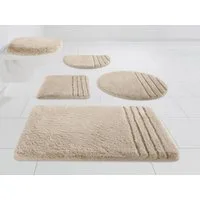 Möve Badematte Loft, Badvorleger, Badezimmer Teppich, Höhe 30 mm, rutschhemmend beschichtet, schnell trocknend, strapazierfähig, fußbodenheizungsgeeignet, Polyacryl, rund, Badteppich, Badematten auch als 2 teiliges Set & rund