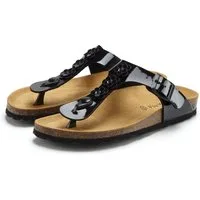 LASCANA Sandale, Pantolette, offener Schuh, Sommerschuh, Zehentrenner mit komfortablem Korkfußbett