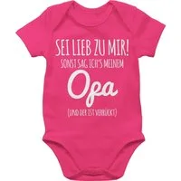 Shirtracer Shirtbody Sei lieb zu mir sonst sag ichs Opa Sprüche Baby