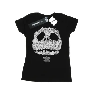 Disney - "Nightmare Before Christmas Jack Skellington Jack-O-Lanterns" T-Shirt für Damen (Schwarz)