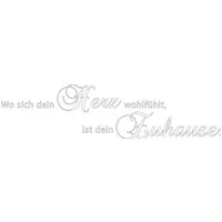 OTTO home Wandspruch Wo sich dein Herz wohlfühlt, ist dein Zuhause (1 St), Wandaufkleber, selbstklebend, rückstandslos abziehbar, Sticker, Spruch