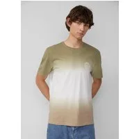 QS Kurzarmshirt T-Shirt T-Shirt mit Farbverlauf und Frontprint