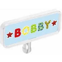 BIG Rutscherauto Outdoor Spielzeug Nummernschild Bobby Car My-Own-Plate weiß 800056486