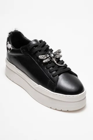 Laren Leather Buckle Turnschuhe Women