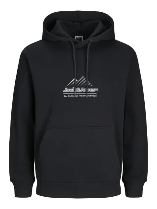 JACK&JONES - JCOLIMA LOGO SWEAT HOOD BFLN black - Gr. - S