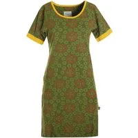 Vishes Jerseykleid Kurzarm Kleid Blumen Tunika Jerseykleid Baumwolle Tunika, Elfen, Hippie, Boho Style