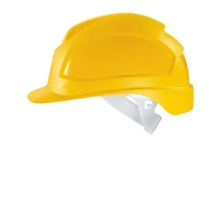 uvex pheos E Schutzhelm ohne Lüftung für Elektrikbereich - konvent. Innenausstattung - langer Schirm gelb 51 cm - 61 cm - 9770120
