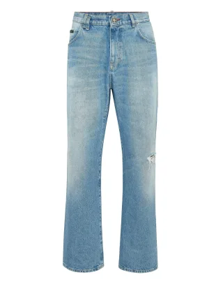 Denim Trousers Beach Boy Fit 5 Pockets Signature