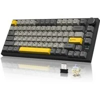 AJAZZ Ajazz AK820 Pro Gasket Mechanische Tastatur mit Kabel/kabellos Gaming-Tastatur (TFT Bildschirm, beleuchtet RGB, Schalldümpfende Foam für Win/Mac/PC)