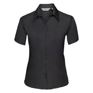 Russell Collection - "Ultimate" Hemd für Damen kurzärmlig (Schwarz)