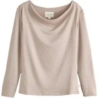 LAURA ASHLEY Langarmbluse Laura Ashley Yoga-Oberteil, Wasserfallausschnitt (1-tlg)
