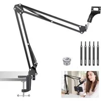 Neewer Mikrofon-Halterung NW-35A Mikrofonarmständer Universal, Hängendes Mikrofonstativ, (bis 1,2 Zoll, Packung, mit 3/8" bis 5/8" Schraube, für Yeti Snowball Quadcast Mikrofonen)