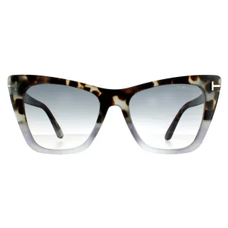 Tom Ford Cat Eye Damen farbig Havanna Grau Gradient