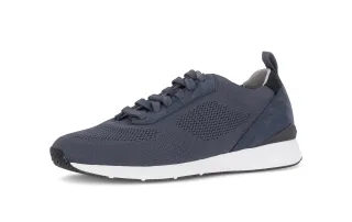pius gabor - Sneaker low Materialmix Leder/Textil blau blau - Gr. - 10.5 UK