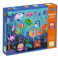 DJECO Puzzle Tactilo Meer - 24 + 8 Teile 24+8 Teile Tastpuzzle für Kinder, 24 Puzzleteile, Tastpuzzle