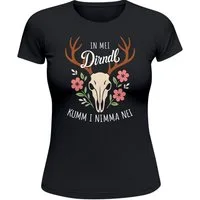 MoonWorks Print-Shirt Damen T-Shirt für das Oktoberfest In mei Dirndl kumm i nimma nei mit Print