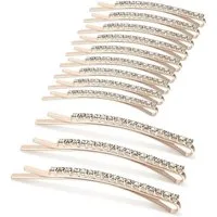LuxusKollektion Haarnadeln Strass Haarnadeln Set, 12 Stück, Diamant Haarspangen, Mädchen Bobby