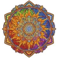 MagicHolz Puzzle Mandala Aufgehende Sonne Holzpuzzle (2D), 340 Puzzleteile