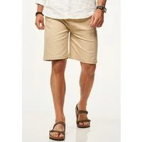 SOULSTAR Chinoshorts mit Stretchanteil Basic Kurze Hose für Herren Regular-Fit Sommershorts mit Elasthan-Anteil Bermuda inkl. Gürtel