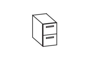Artiqua 300 Unterschrank, Weiß Hochglanz, 300-U2L-1-30-7016-68 300-U2L-1-30-7016-68