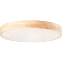 Brilliant Deckenleuchte Slimline, CCT - über Fernbedienung, Dimmfunktion, Memoryfunktion, Nachtlichtfunktion, Timerfunktion, LED fest integriert, Farbwechsler, LED Wand- und Deckenlampe 49cm holz hell/weiß