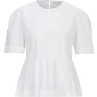 RICHROYAL Klassische Bluse w. Pepl. and Short Sleeves