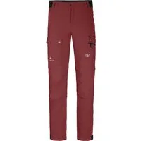 Bergson Outdoorhose FROSLEV Bermuda Zipp-Off Herren Wanderhose, recycelt, elastisch, 7 Taschen, Normalgrößen, rot