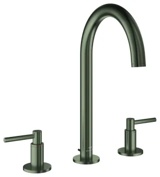 GROHE 3-Loch-Waschtisch-Batterie Atrio 20649 Rohrauslauf Hebelgriff satin graphite, 20649MG0 20649MG0