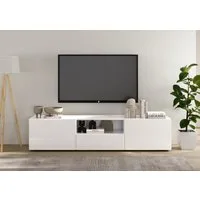 Home affaire Lowboard Rio Breite 181 cm, TV-Board 2 Türen u. 1 Schubkasten, TV-Schrank, geriffelte MDF-Fronten, modern u. elegant, Kabelführung, viel Stauraum