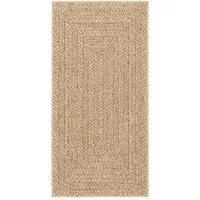 vidaXL Teppich Teppich ZIZUR 60x110 cm Jute-Optik Indoor und Outdoor, Rechteckig