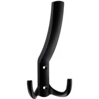 SO-TECH® Garderobenhaken JULIE STRONG - extra stabile Ausführung - Lochabstand 32 mm (1 St), Variante lang, Höhe 145,5 mm, Schwarz matt