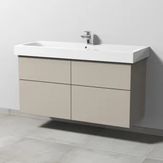 Sanipa 3way Waschtischunterbau zu Geberit iCon Waschtisch mit 4 Auszügen, Kaschmir-Matt SP6551U