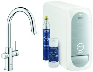 Grohe Blue Home Starter Kit ausziehbarer Auslauf Bluetooth/WIFI C-Auslauf, chrom, 31541000 31541000
