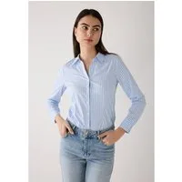 MORE&MORE Klassische Bluse gestreifte Hemdbluse