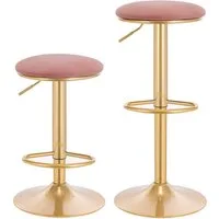 Woltu Drehhocker (2 St), ergonomischer 360 ° Barhocker höhenverstellbar