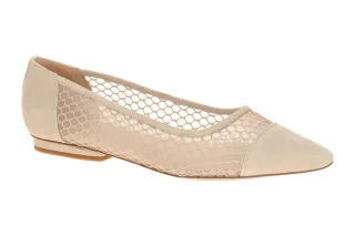 Peter Kaiser Damen Ballerinas 9-72119-46 336 Beige Sand Velourleder Slipper