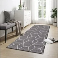 Sanat Teppich Trellis, rechteckig, Höhe: 10 mm, Kurzflor, skandi, boho, auch als Läufer und in rund