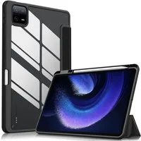 Fintie Tablet-Hülle Hybrid Hülle für Xiaomi Pad 6 / Xiaomi Pad 6 Pro 11 Zoll 2023, Stoßfeste Abdeckung mit Transparent Hartschalen Rückseite, Stifthalter