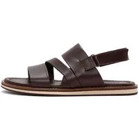 Derimod Sandalen aus Leder Sandale Echtes Leder, Lederfutter, Verstellbarer Riemen, Multi-Riemen-Design