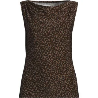 Silk Knit Ärmelloses Top für Damen in Plus-Größe, Damen, size: plus, Braun, Polyester-Mischung, by Lands' End