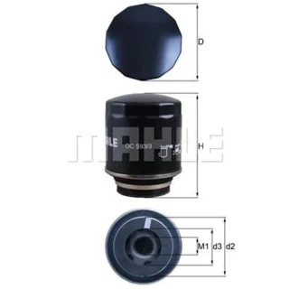 Mahle ?lfilter Audi Seat Skoda VW OC593/3