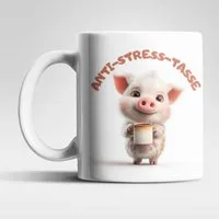 WS-Trend Tasse Anti Stress Schweinchen Kaffeetasse Teetasse Tasse Geschenkidee, Keramik