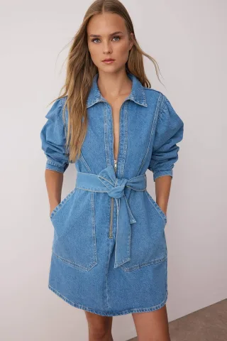 Damen-Midikleid, lang, gerade geschnitten, lässig/alltagstauglich