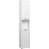welltime Hochschrank Avena Badschrank mit 2 Türen & 1 Fach - (B/T/H) 37/31/190 cm