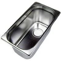AcMax Einbauwaschbecken Waschbecken Edelstahl Spülbecken Camping Spüle 325x175x150 mit Deckel