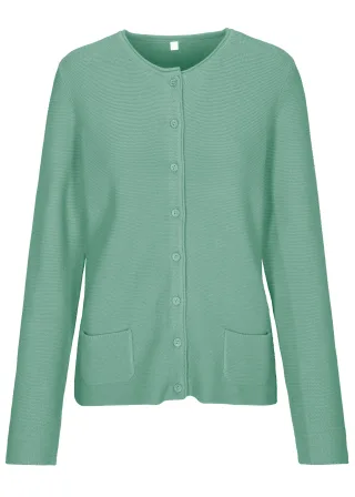 CLARINA - NOS Rdh-Cardigan, 1/1 Arm 545 ozean gruen - Gr. - 46
